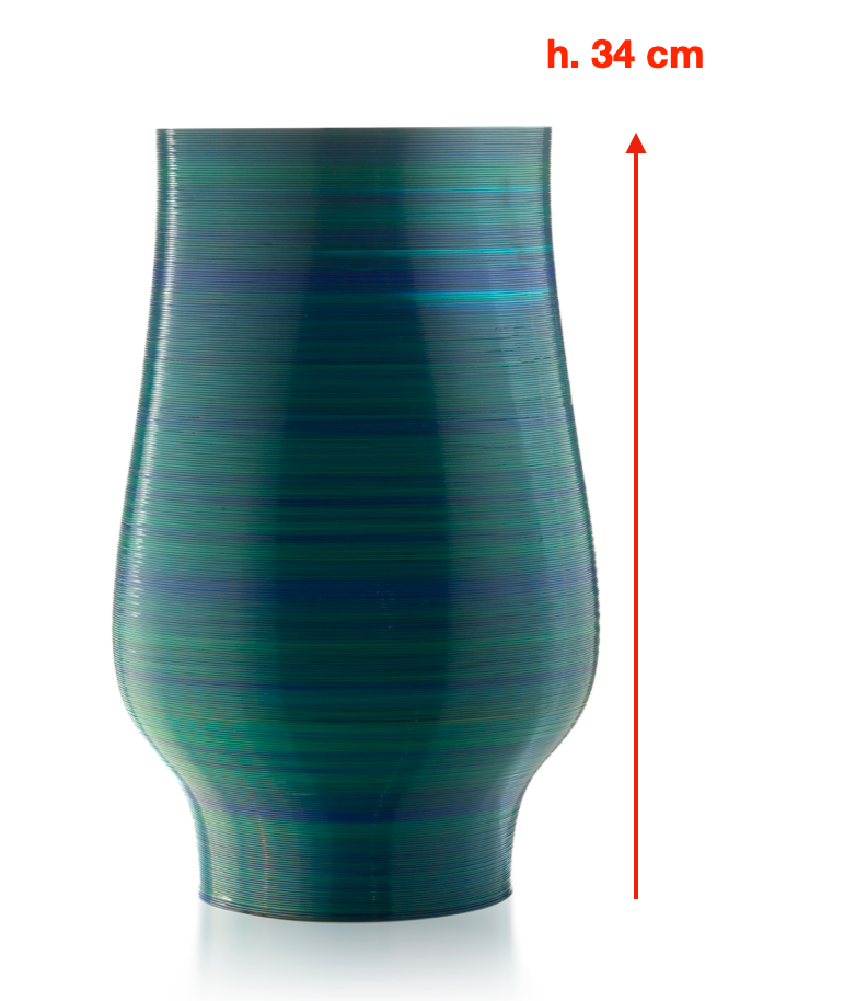 Vaso #01S in resina di Mais stampato in 3D eco e bio h.34 cm