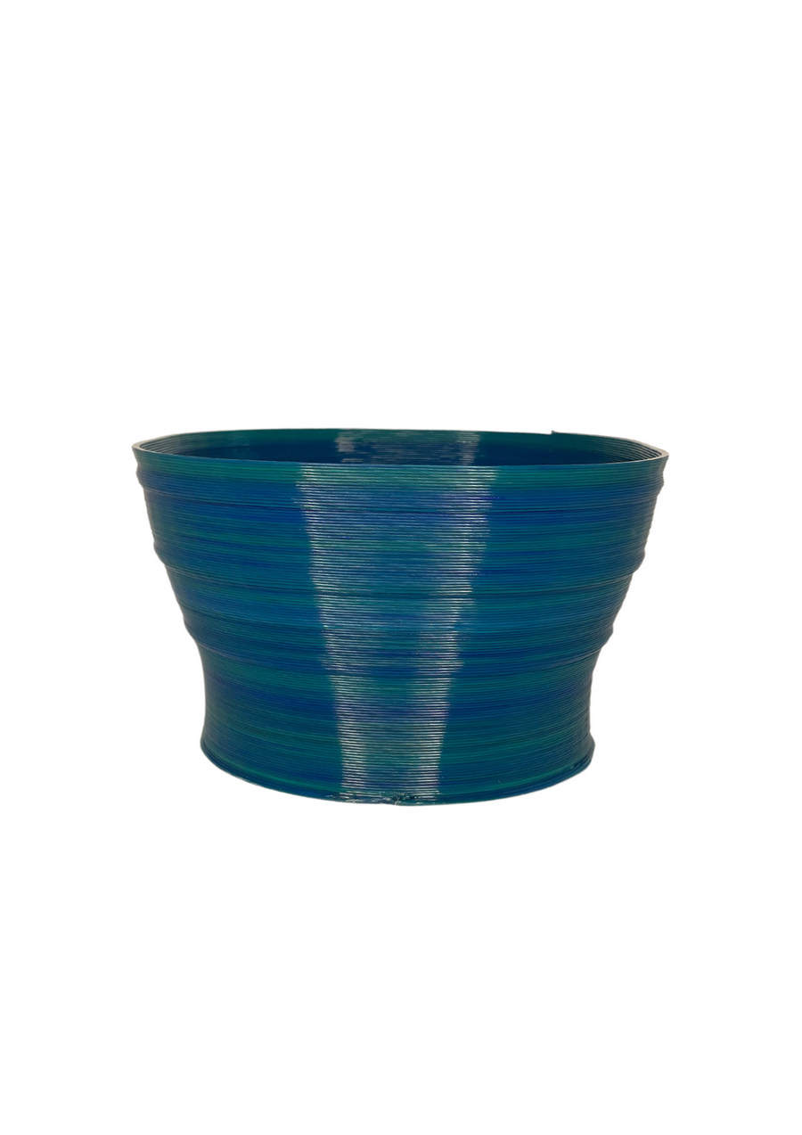 Ciotola #03  in resina di mais stampato in 3D ecosostenibile e biodegradabile collezione Lisa Tibaldi PRIVERNUM collection  Made in Italy colore Blue_Verde 