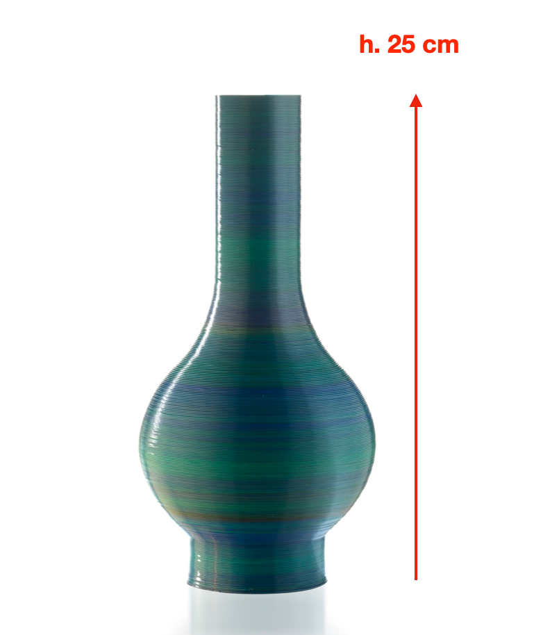 Vaso #02XS in resina di Mais stampato in 3D eco e bio h.25cm