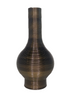 Vaso#02 in resina di mais stampato in 3D ecosostenibile e biodegradabile collezione Lisa Tibaldi PRIVERNUM collection  Made in Italy colore Black-Bronze